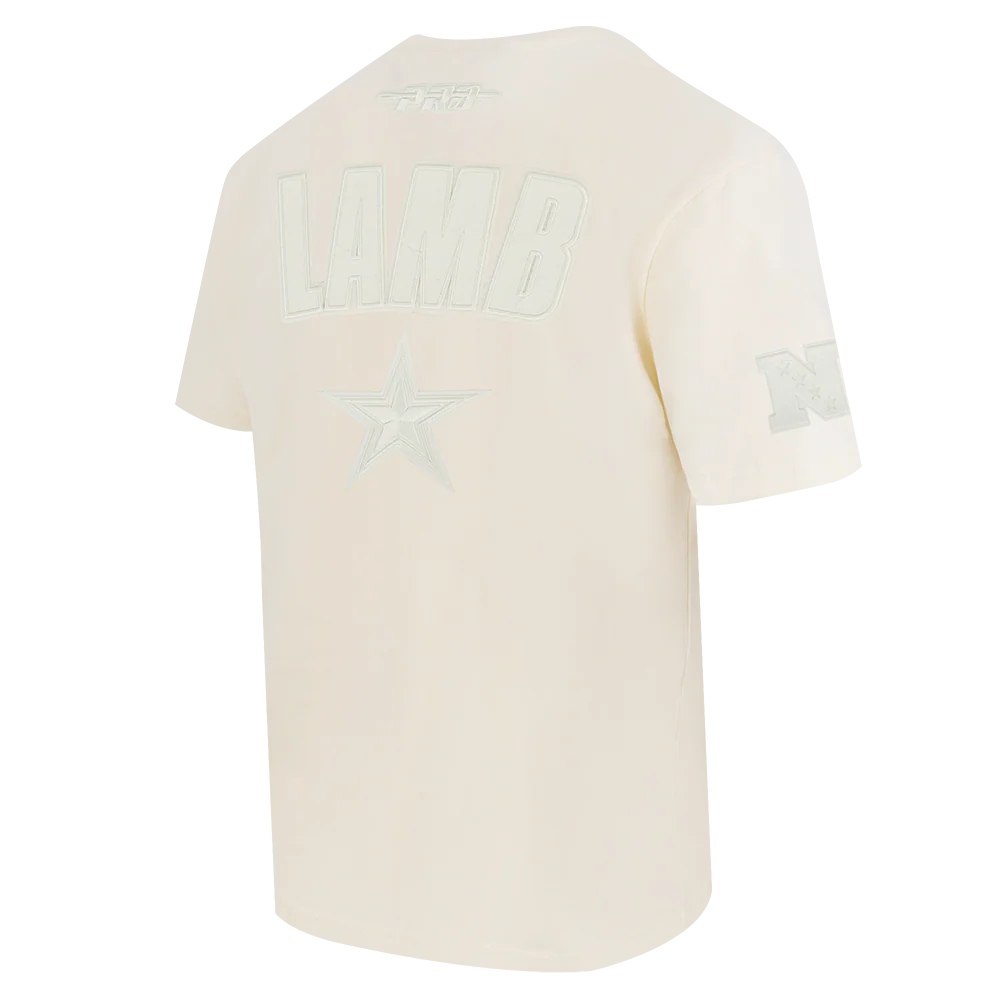NFL DALLAS COWBOYS CEE DEE LAMB #88 NEUTRAL MEN'S CJ DROP SHOULDER T (EGGSHELL) - Image 4