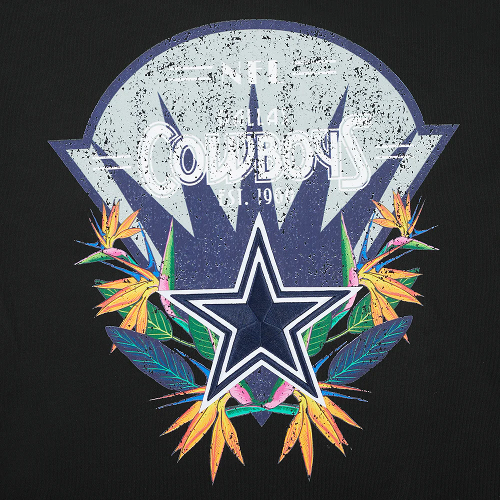 NFL DALLAS COWBOYS PARADISE WOMEN'S CREWNECK SWEATSHIRT (BLACK) - Image 6