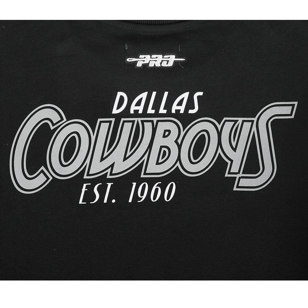 NFL DALLAS COWBOYS PARADISE WOMEN'S CREWNECK SWEATSHIRT (BLACK) - Image 7