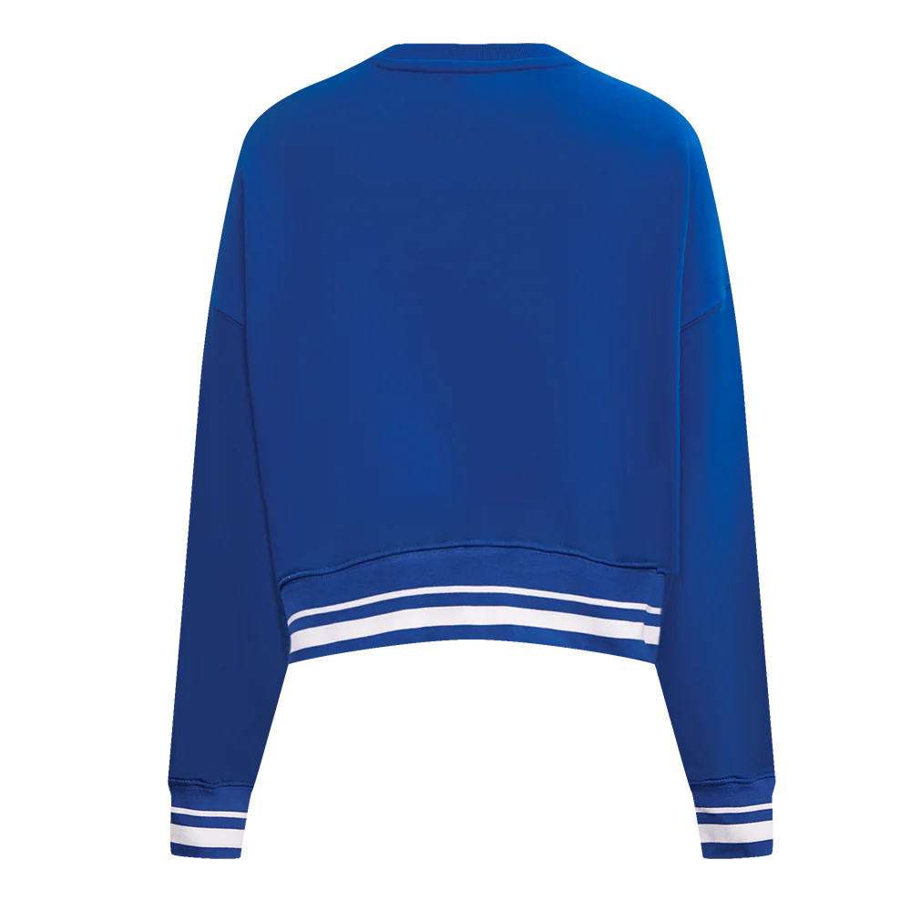 NFL DALLAS COWBOYS RETRO CLASSIC WOMEN'S CREWNECK (DODGER BLUE) - Image 3