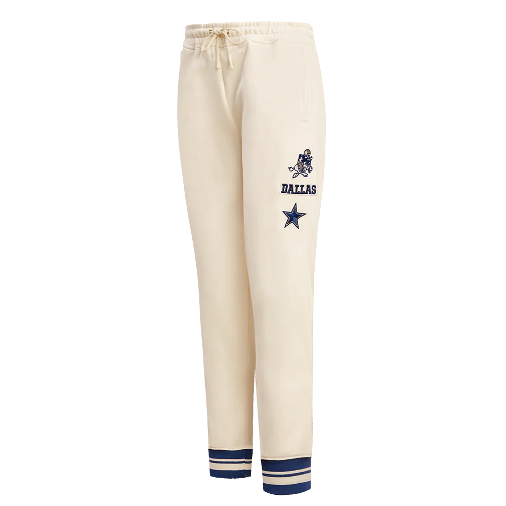 NFL DALLAS COWBOYS RETRO CLASSIC WOMEN'S SWEATPANT (EGGSHELL/DODGER BLUE)