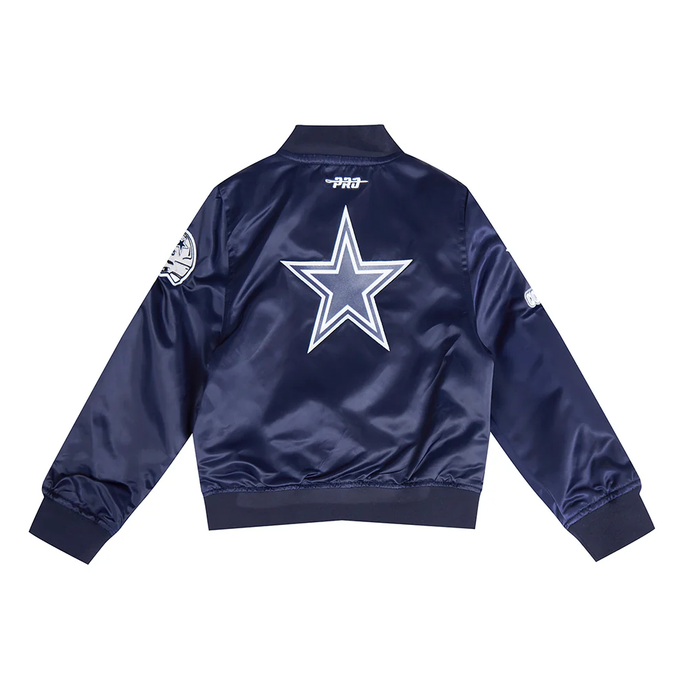 NFL DALLAS COWBOYS CLASSIC LITTLE BOYS SATIN JACKET (MIDNIGHT NAVY) - Image 12