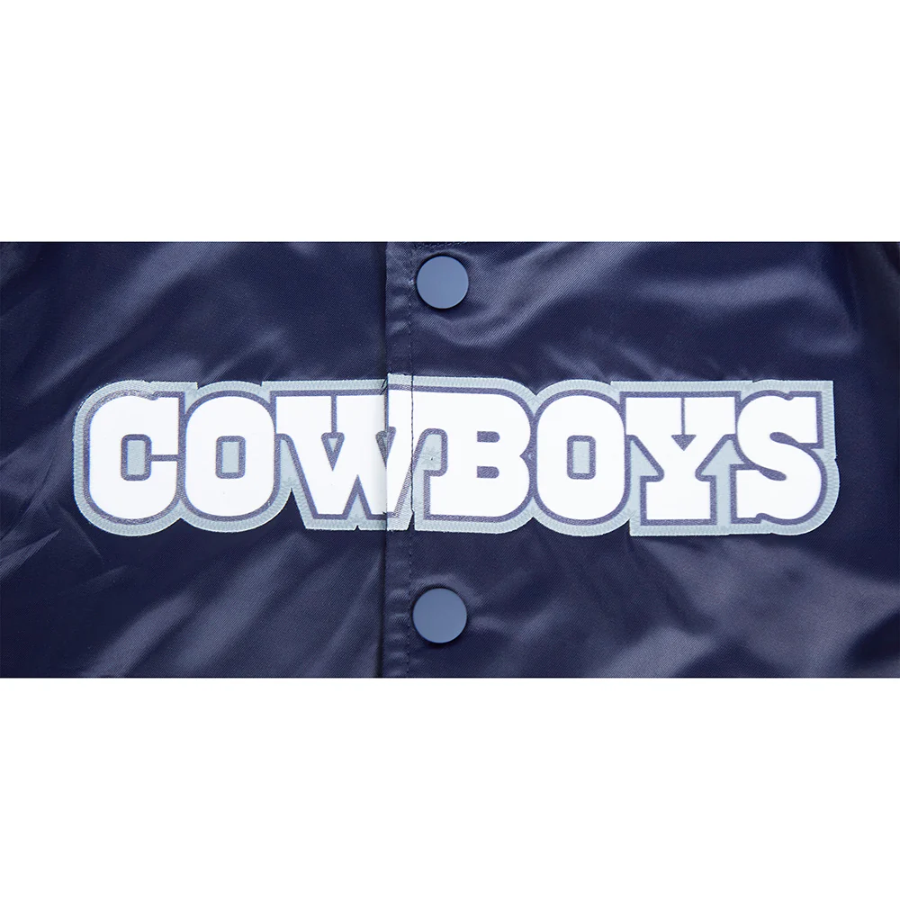 NFL DALLAS COWBOYS CLASSIC LITTLE BOYS SATIN JACKET (MIDNIGHT NAVY) - Image 13