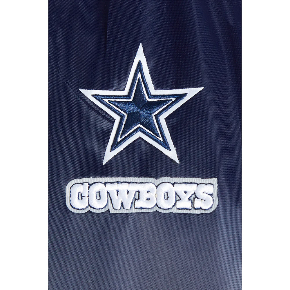 NFL DALLAS COWBOYS CLASSIC LITTLE BOYS SATIN JACKET (MIDNIGHT NAVY) - Image 7