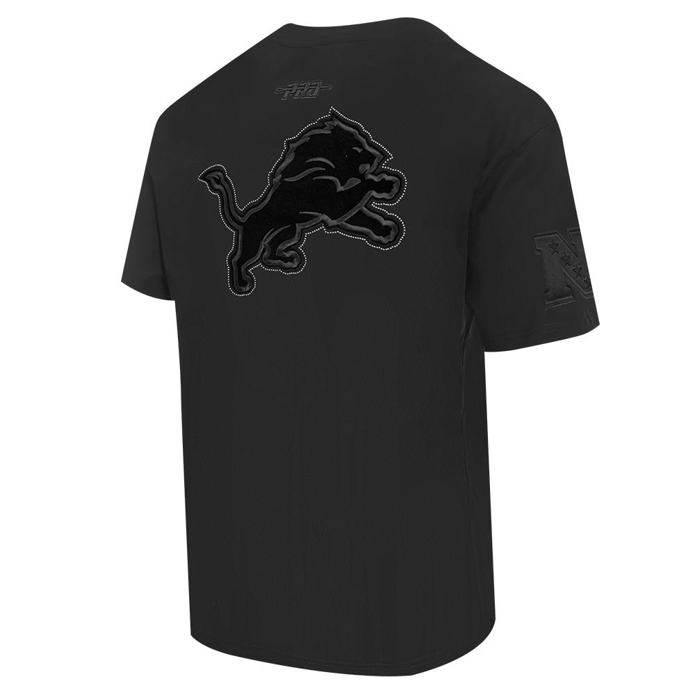 NFL DETROIT LIONS BLACKOUT MEN'S CJ DROP SHOULDER TEE (BLACK) - Image 4
