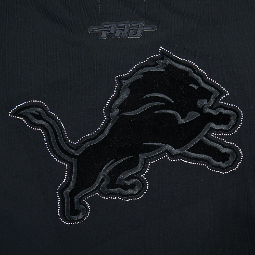NFL DETROIT LIONS BLACKOUT MEN'S CJ DROP SHOULDER TEE (BLACK) - Image 5