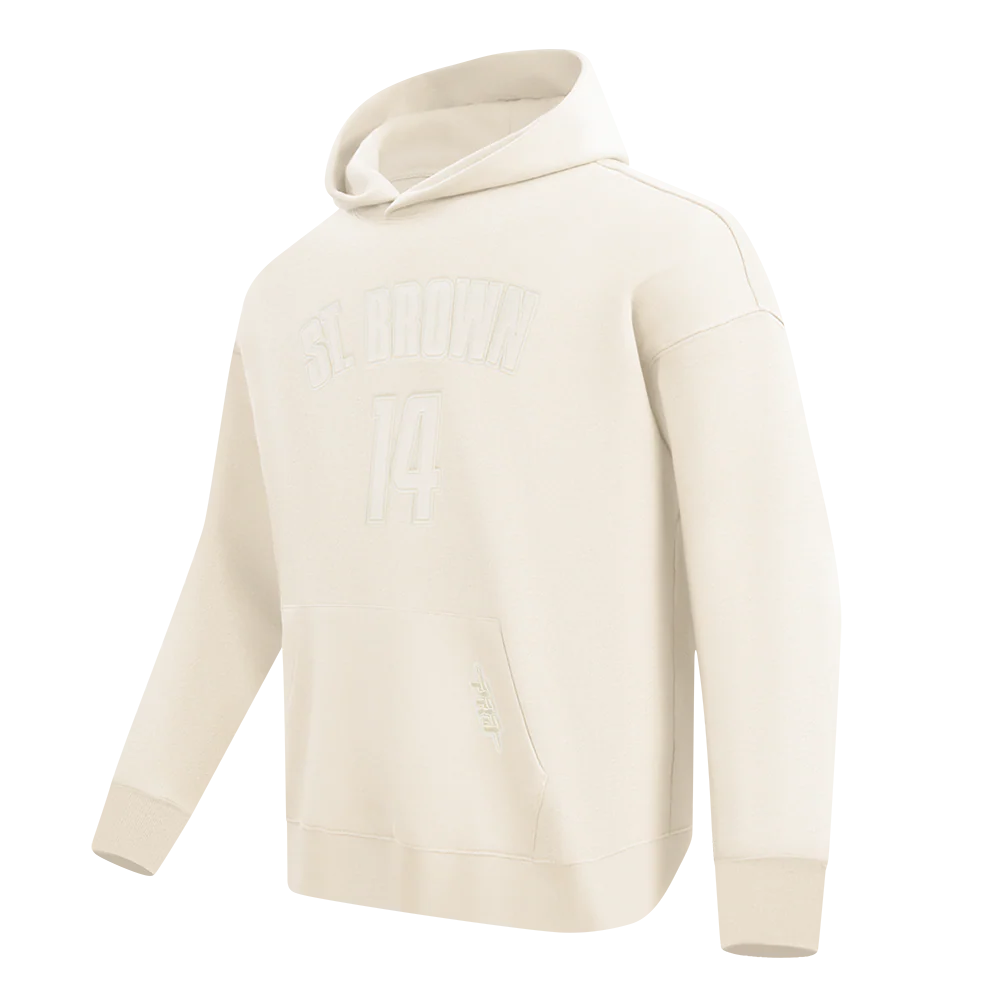 NFL DETROIT LIONS AMON RA ST. BROWN #14 NEUTRAL MEN'S DROP SHOULDER (EGGSHELL) - Image 3