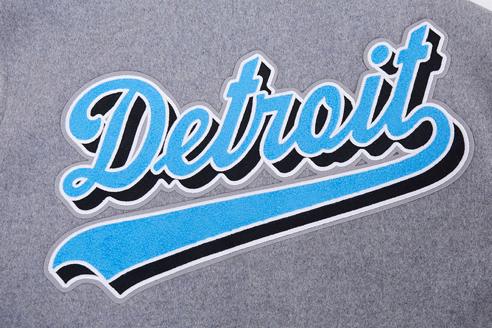 NFL DETROIT LIONS SCRIPT TAIL MEN'S RIB WOOL VARSITY (HEATHER GREY/WHITE/BLACK) - Image 10