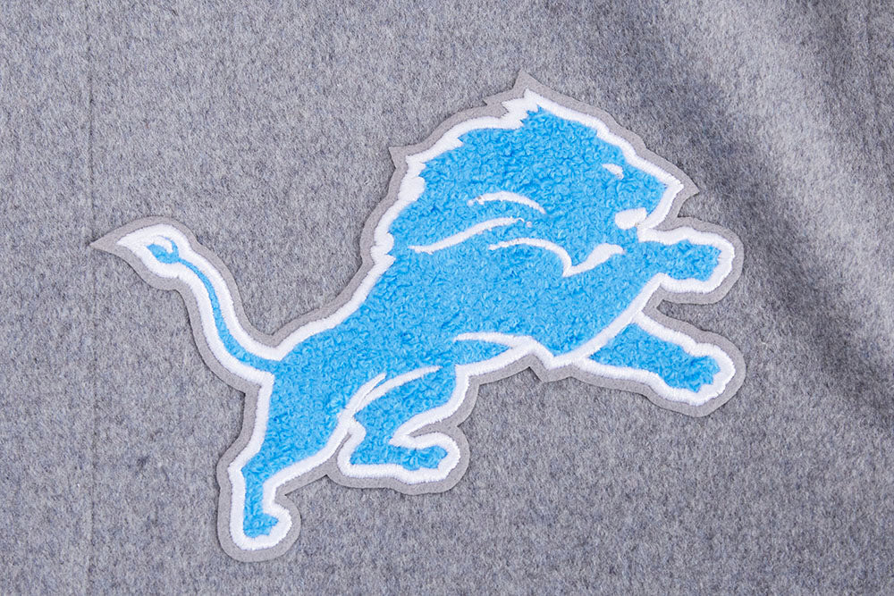 NFL DETROIT LIONS SCRIPT TAIL MEN'S RIB WOOL VARSITY (HEATHER GREY/WHITE/BLACK) - Image 11