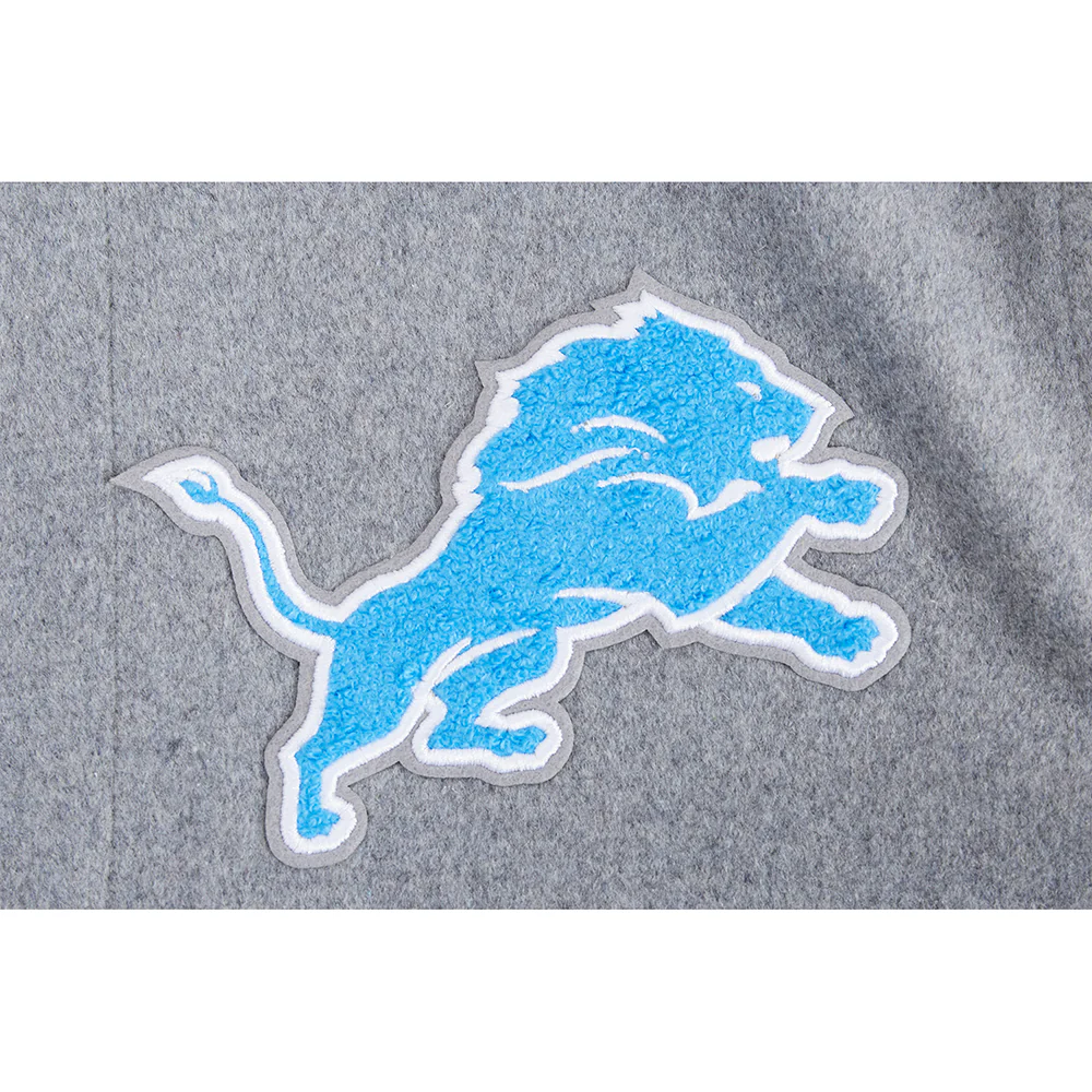 NFL DETROIT LIONS SCRIPT TAIL MEN'S RIB WOOL VARSITY (HEATHER GREY/WHITE/BLACK) - Image 13