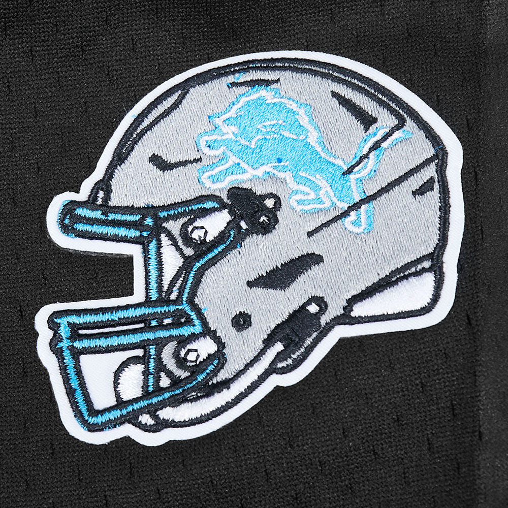NFL DETROIT LIONS MESH BIG BOY'S MESH BUTTON DOWN SHIRT (BLACK) - Image 5