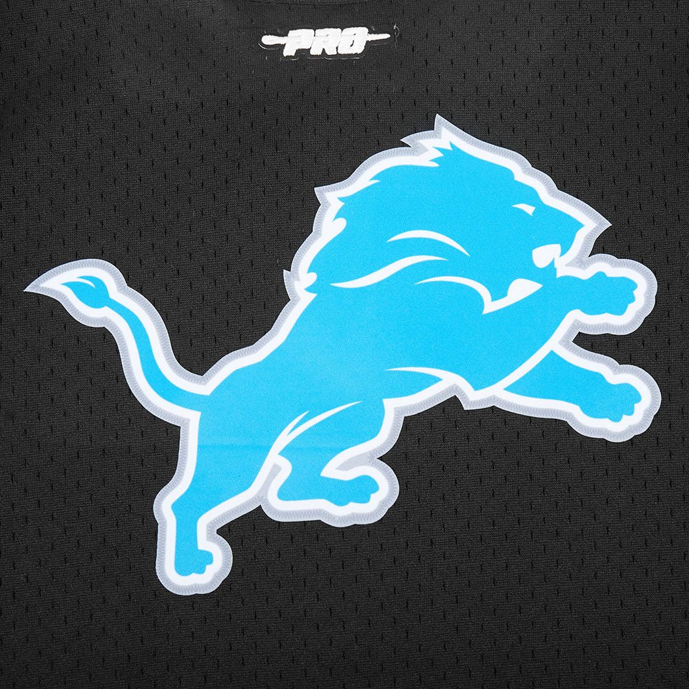 NFL DETROIT LIONS MESH BIG BOY'S MESH BUTTON DOWN SHIRT (BLACK) - Image 8