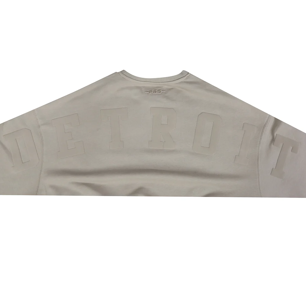 NFL DETROIT LIONS WINGSPAN WOMEN'S FLEECE CREWNECK (TAUPE) - Image 10