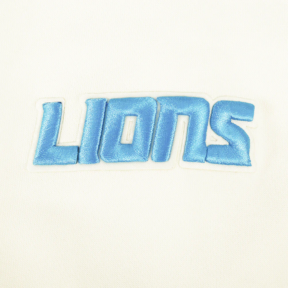 NFL DETROIT LIONS PARADISE WOMEN'S CROPPED PULLOVER HOODIE (EGGSHELL) - Image 5