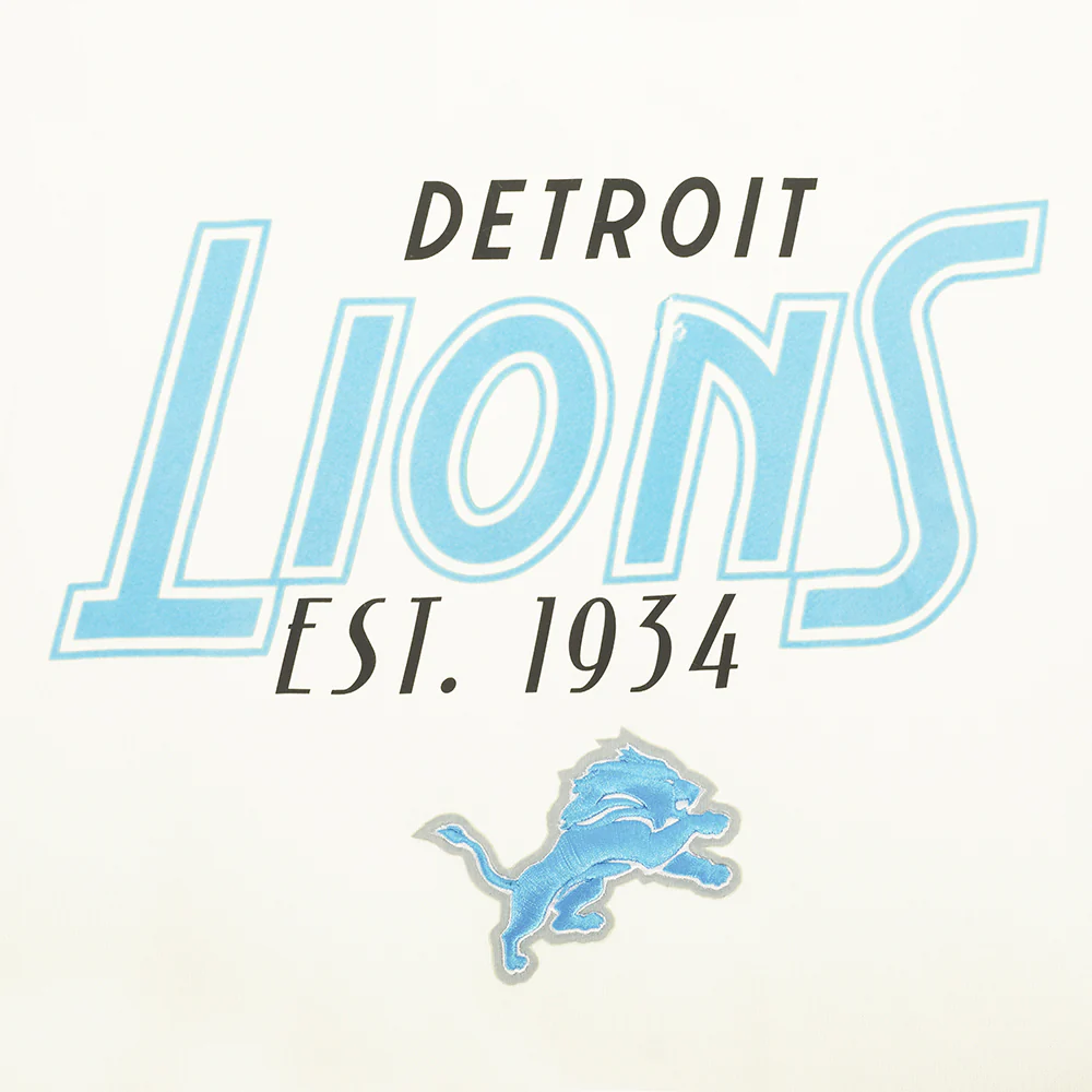 NFL DETROIT LIONS PARADISE WOMEN'S CROPPED PULLOVER HOODIE (EGGSHELL) - Image 7