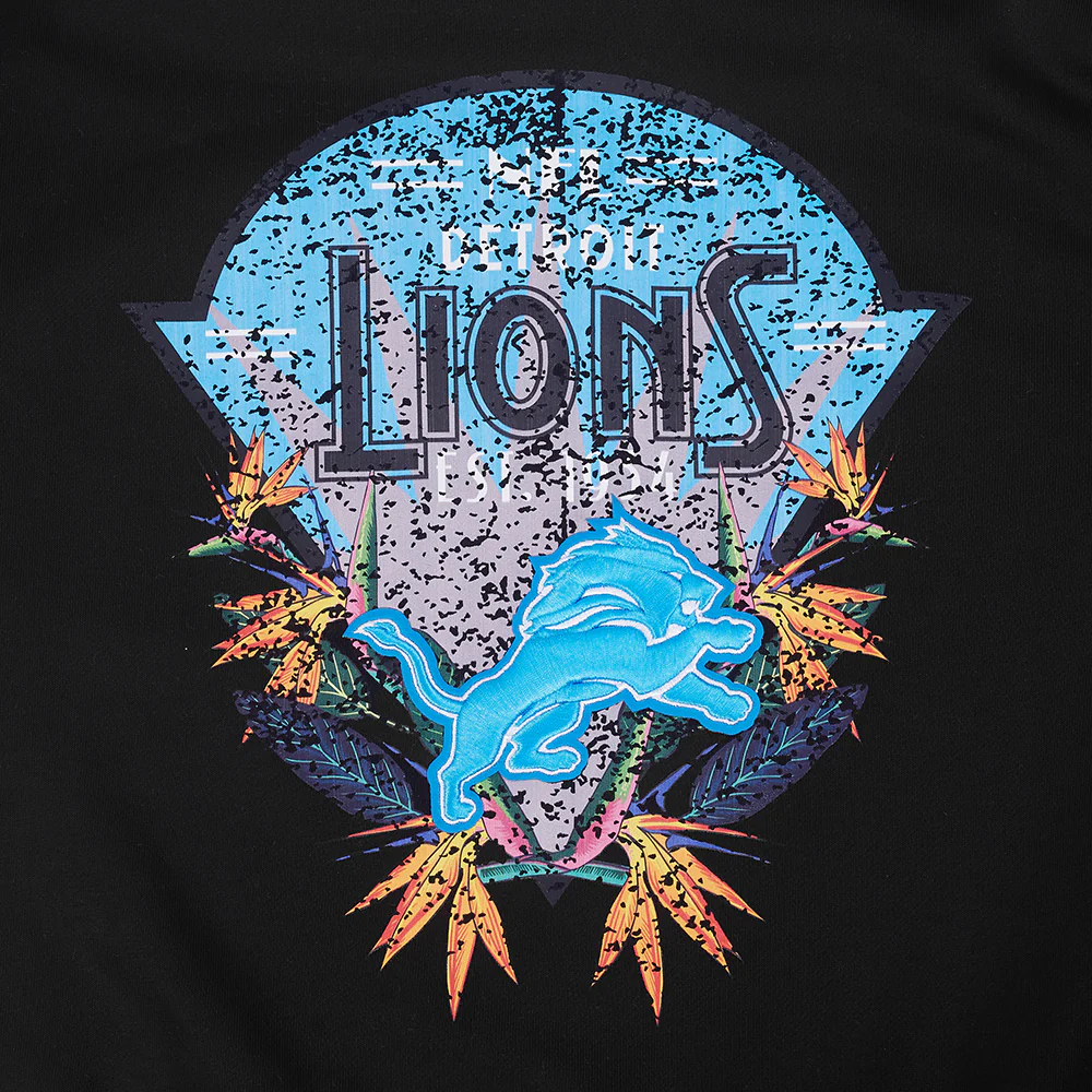 NFL DETROIT LIONS PARADISE WOMEN'S CREWNECK SWEATSHIRT (BLACK) - Image 6