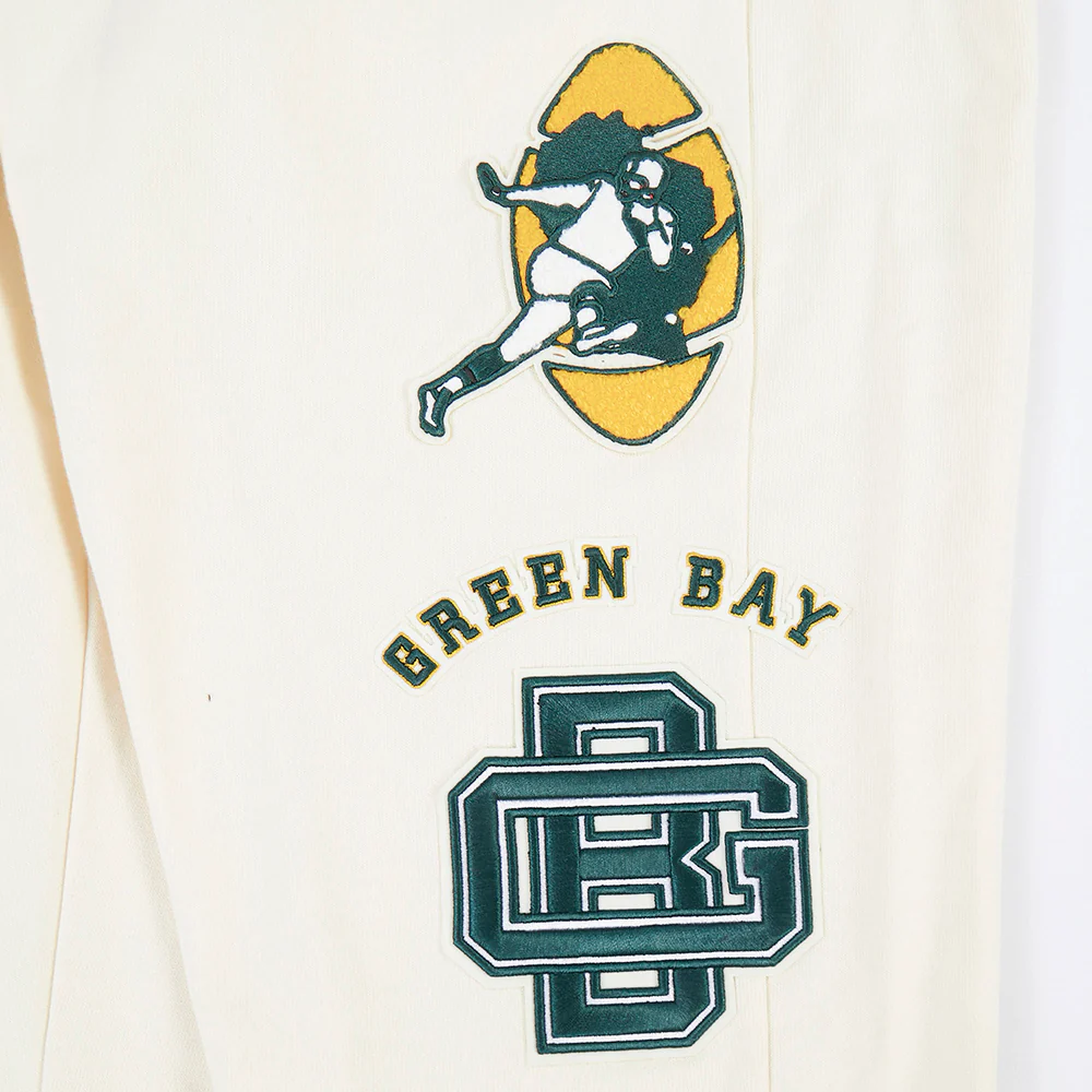NFL GREEN BAY PACKERS RETRO CLASSIC MEN'S SWEATPANT (EGGSHELL/ BLACK) - Image 12