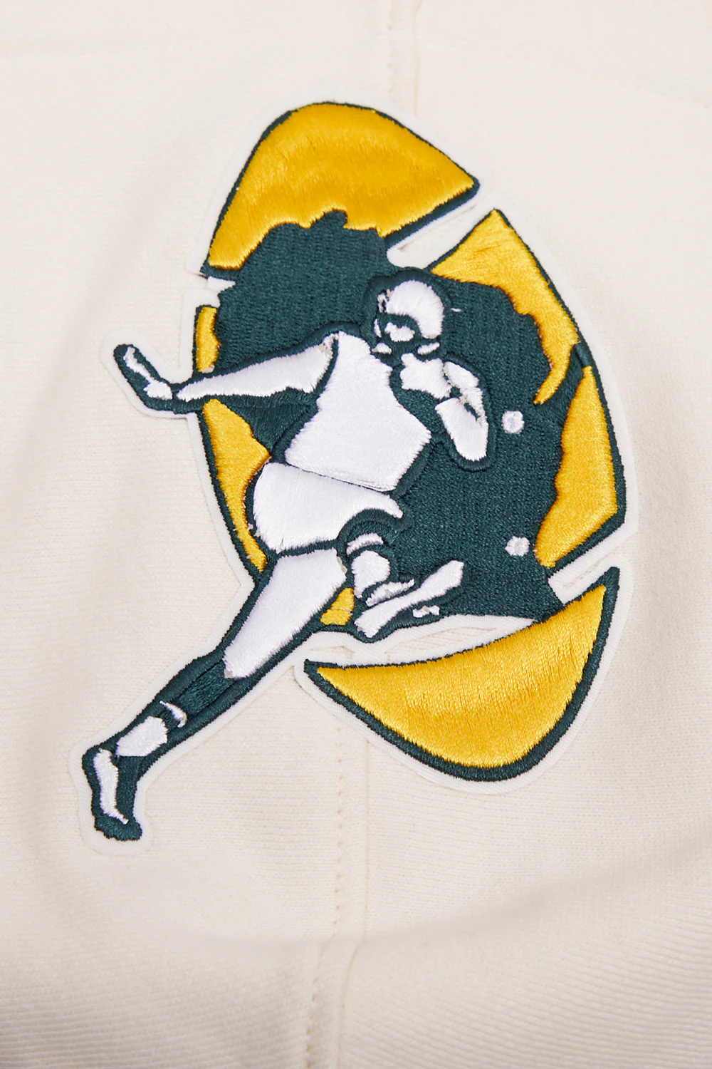 NFL GREEN BAY PACKERS RETRO CLASSIC MEN'S PULLOVER HOODIE (EGGSHELL/ BLACK) - Image 8