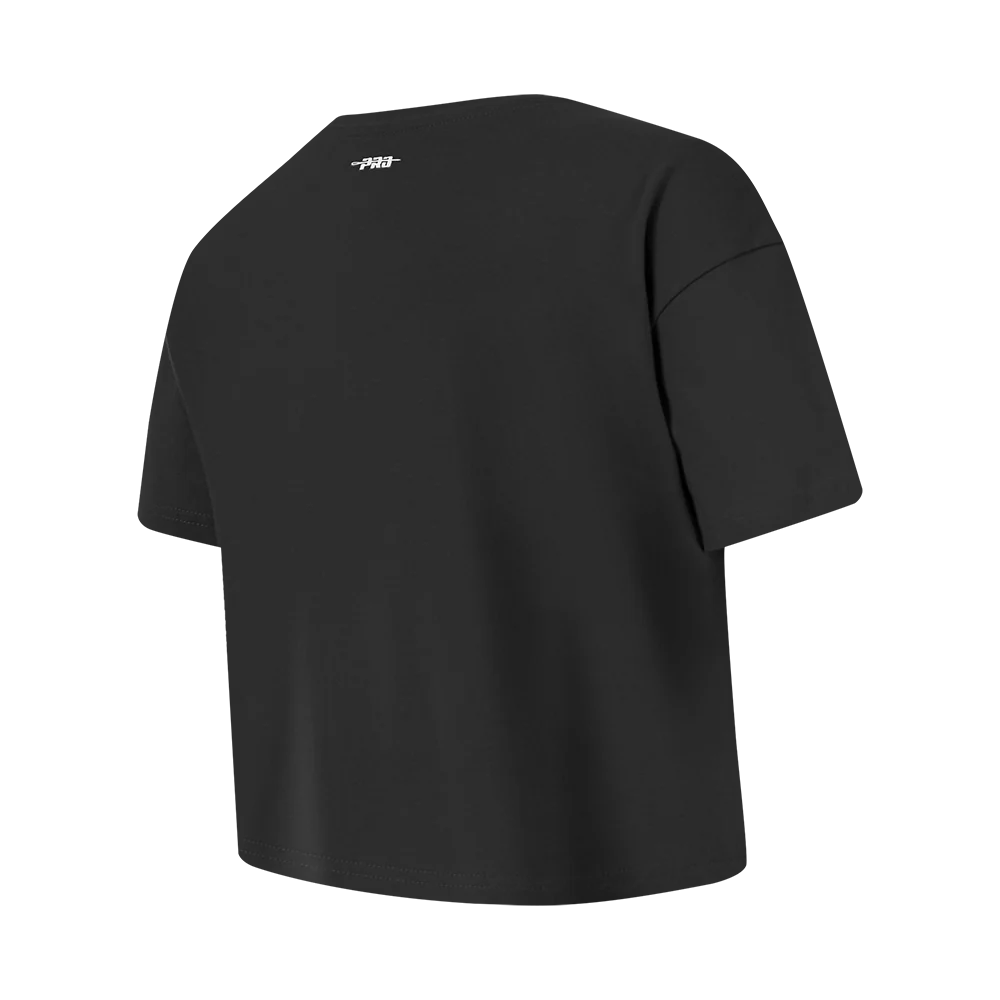 NFL GREEN BAY PACKERS RETRO CLASSIC BIG GIRLS SHORT SLEEVE BOXY TEE (BLACK) - Image 3