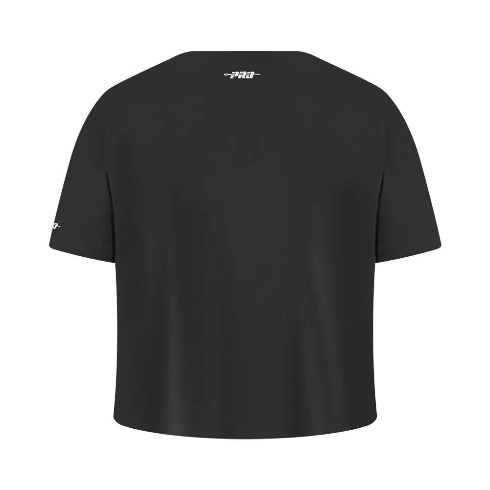NFL GREEN BAY PACKERS RETRO CLASSIC BIG GIRLS SHORT SLEEVE BOXY TEE (BLACK) - Image 4