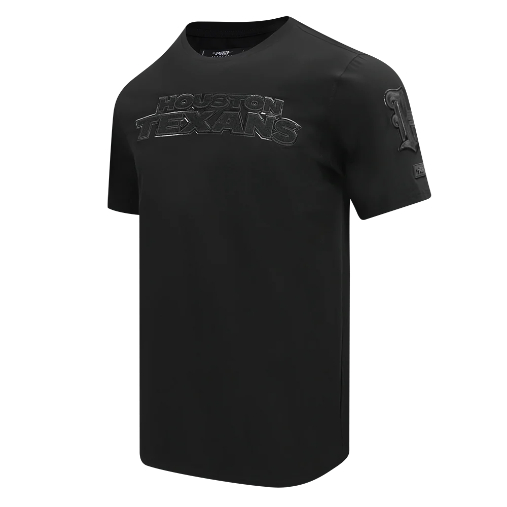 NFL HOUSTON TEXANS TRIPLE BLACK MEN'S SINGLE JERSEY TEE (BLACK) - Image 2