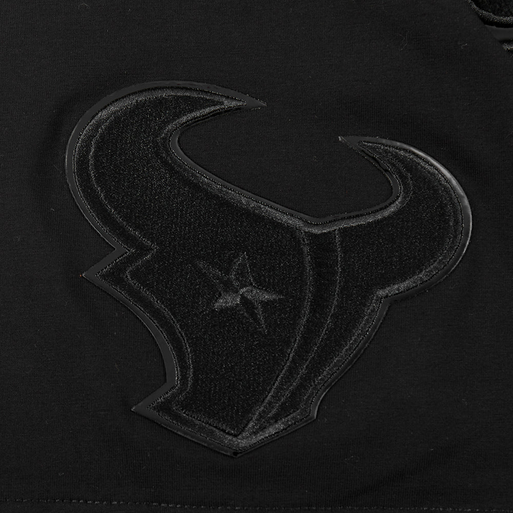 NFL HOUSTON TEXANS TRIPLE BLACK MEN'S SINGLE JERSEY TEE (BLACK) - Image 5