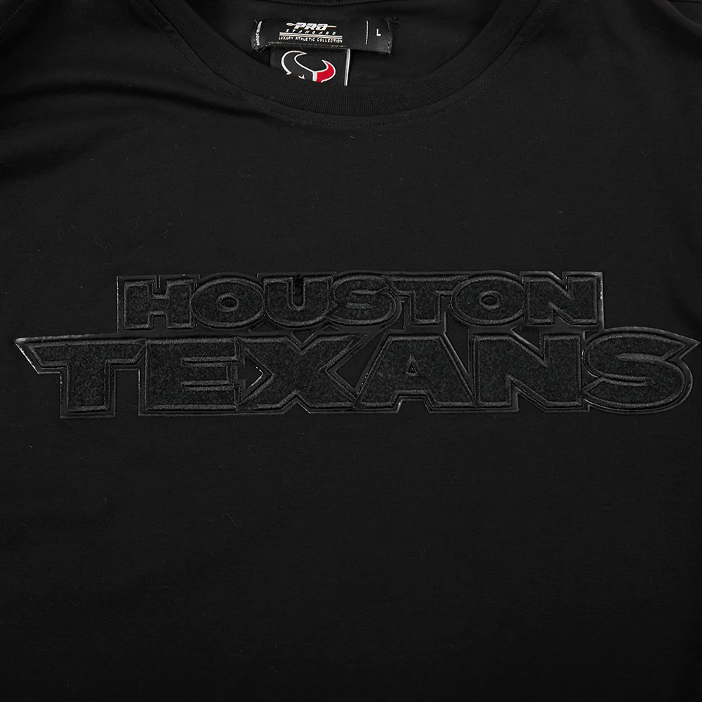 NFL HOUSTON TEXANS TRIPLE BLACK MEN'S SINGLE JERSEY TEE (BLACK) - Image 6