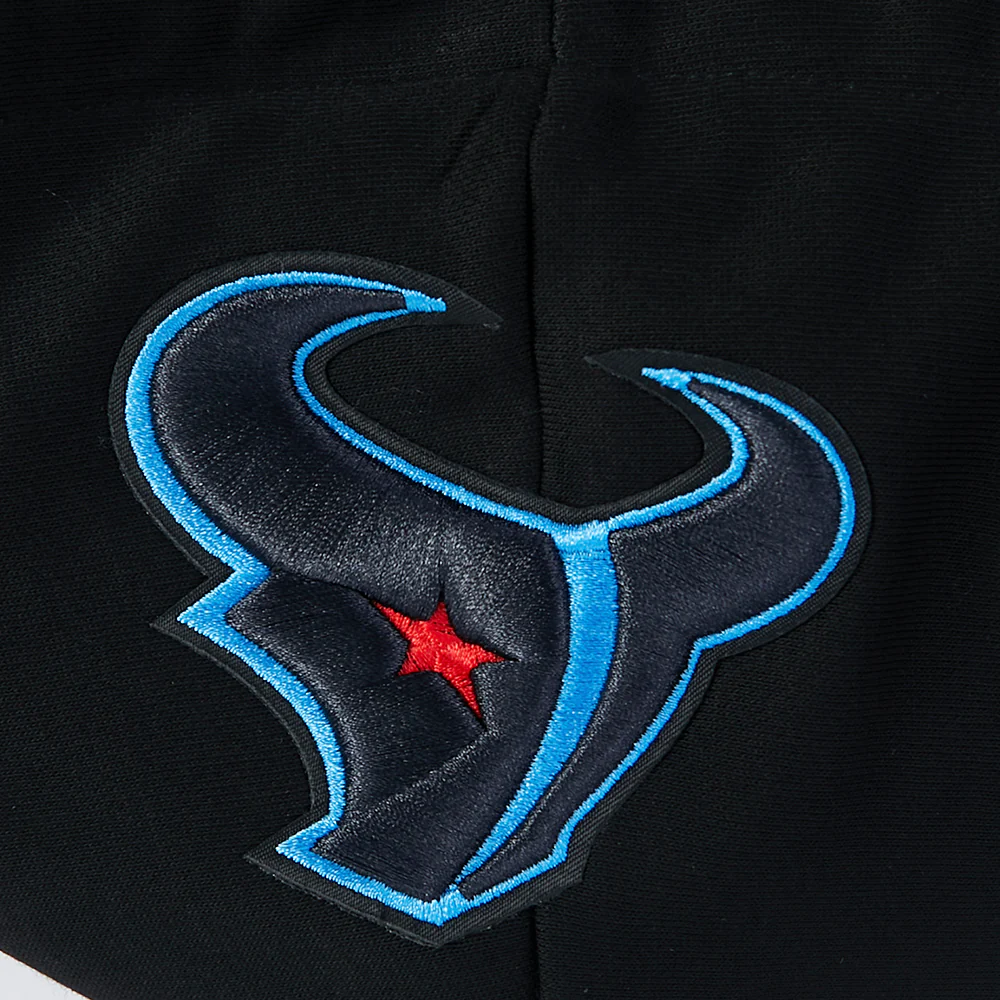 NFL HOUSTON TEXANS CJ STROUD #7 CLASSIC PNN WOMEN'S FLC CROPPED PO HOODIE (BLACK) - Image 6