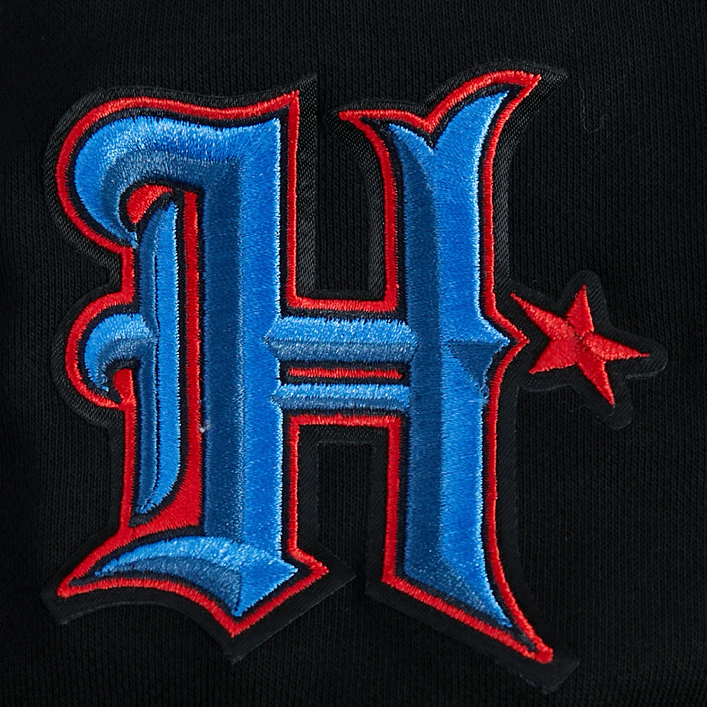 NFL HOUSTON TEXANS CJ STROUD #7 CLASSIC PNN WOMEN'S FLC CROPPED PO HOODIE (BLACK) - Image 7