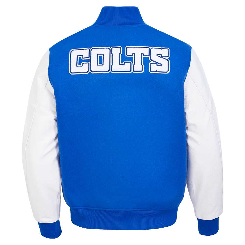 NFL INDIANAPOLIS COLTS CLASSIC WOOL MEN'S VARSITY JACKET (ROYAL/WHITE) - Image 3