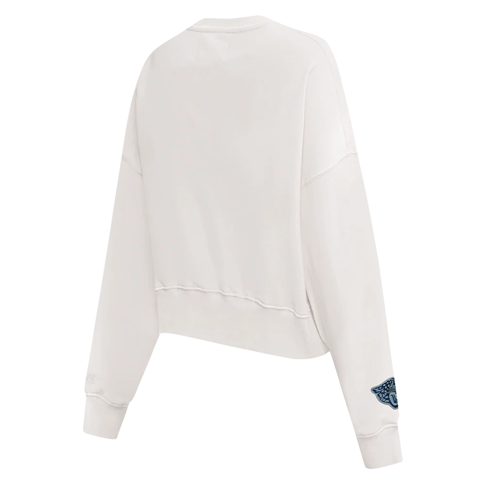 NFL JACKSONVILLE JAGUARS VARSITY BLUES WOMEN'S FLC CREWNECK (LINEN) - Image 12