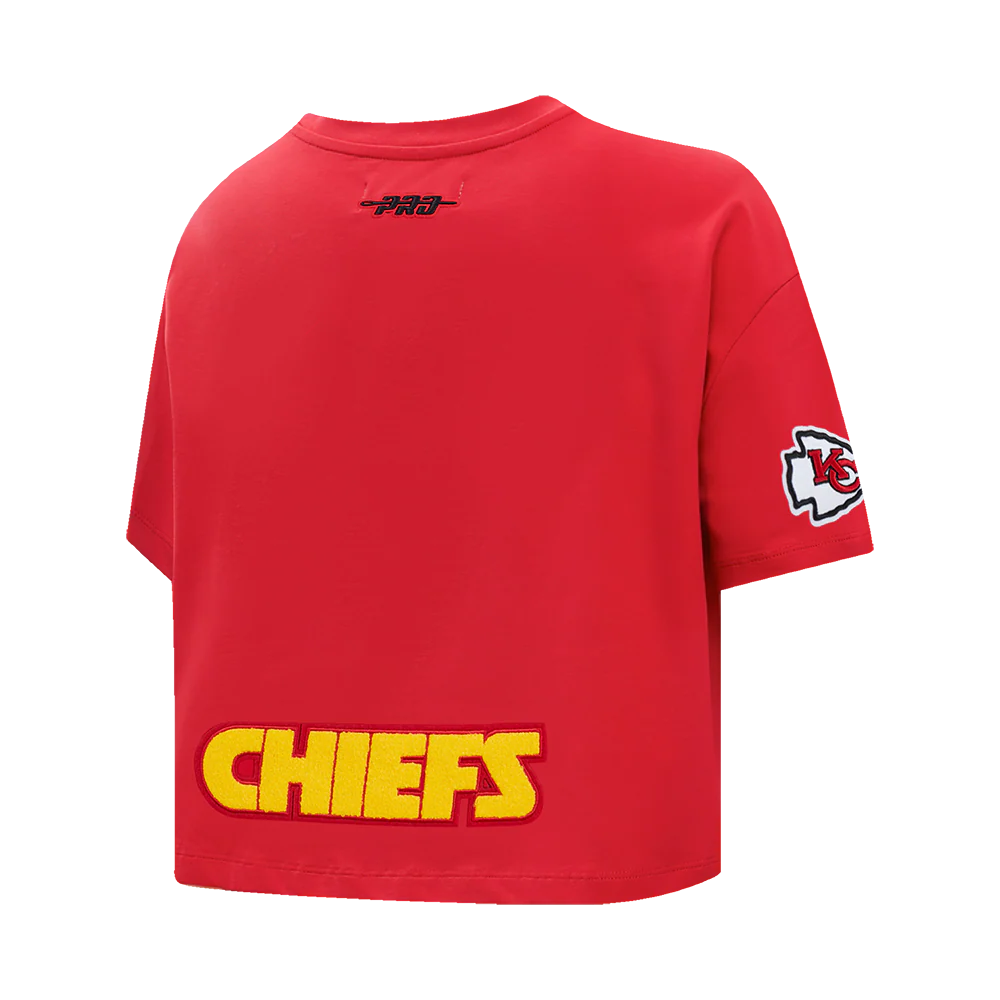 NFL KANSAS CITY CHIEFS TRAVIS KELCE #87 CLASSIC PNN WOMEN'S SJ BOXY TEE (Red) - Image 4