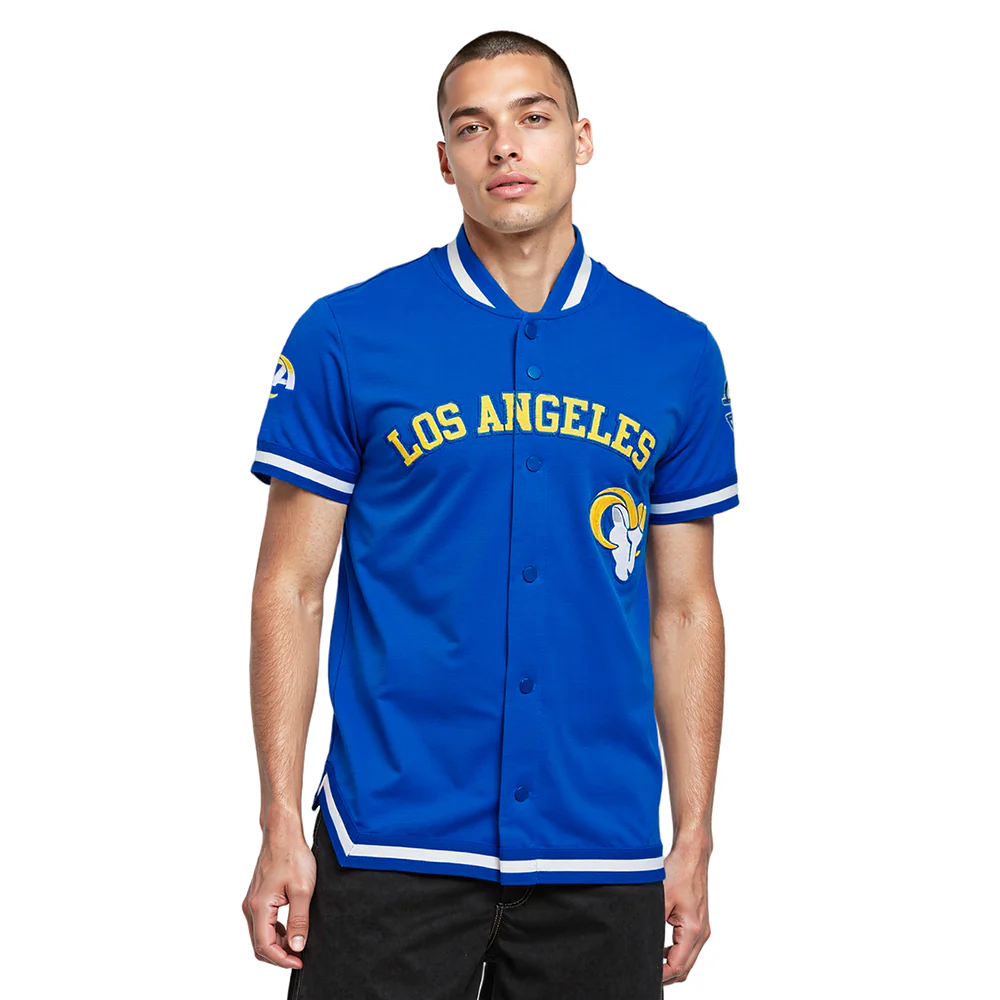 NFL LOS ANGELES RAMS CLASSIC MEN'S WARM UP JACKET (ROYAL BLUE)
