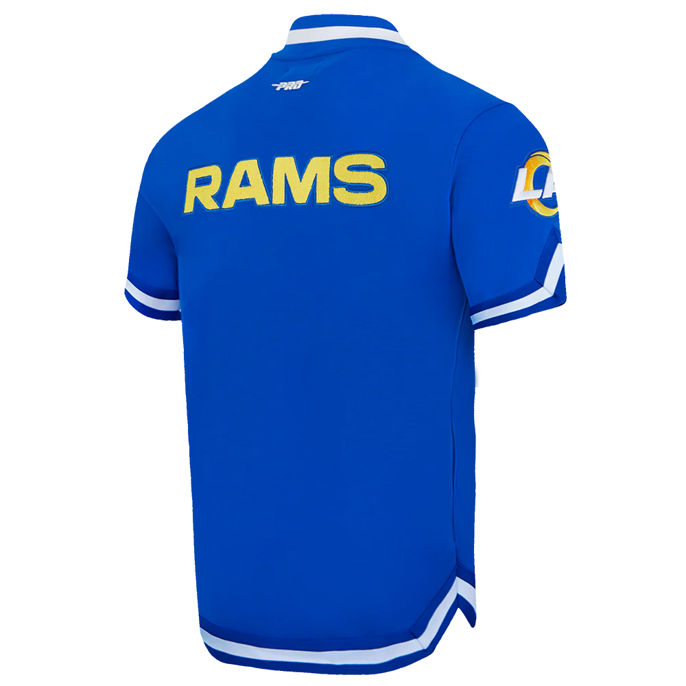 NFL LOS ANGELES RAMS CLASSIC MEN'S WARM UP JACKET (ROYAL BLUE) - Image 4