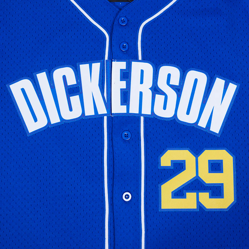 NFL LOS ANGELES RAMS ERIC DICKERSON #29 MEN'S MESH BUTTON DOWN SHIRT (ROYAL BLUE) - Image 6
