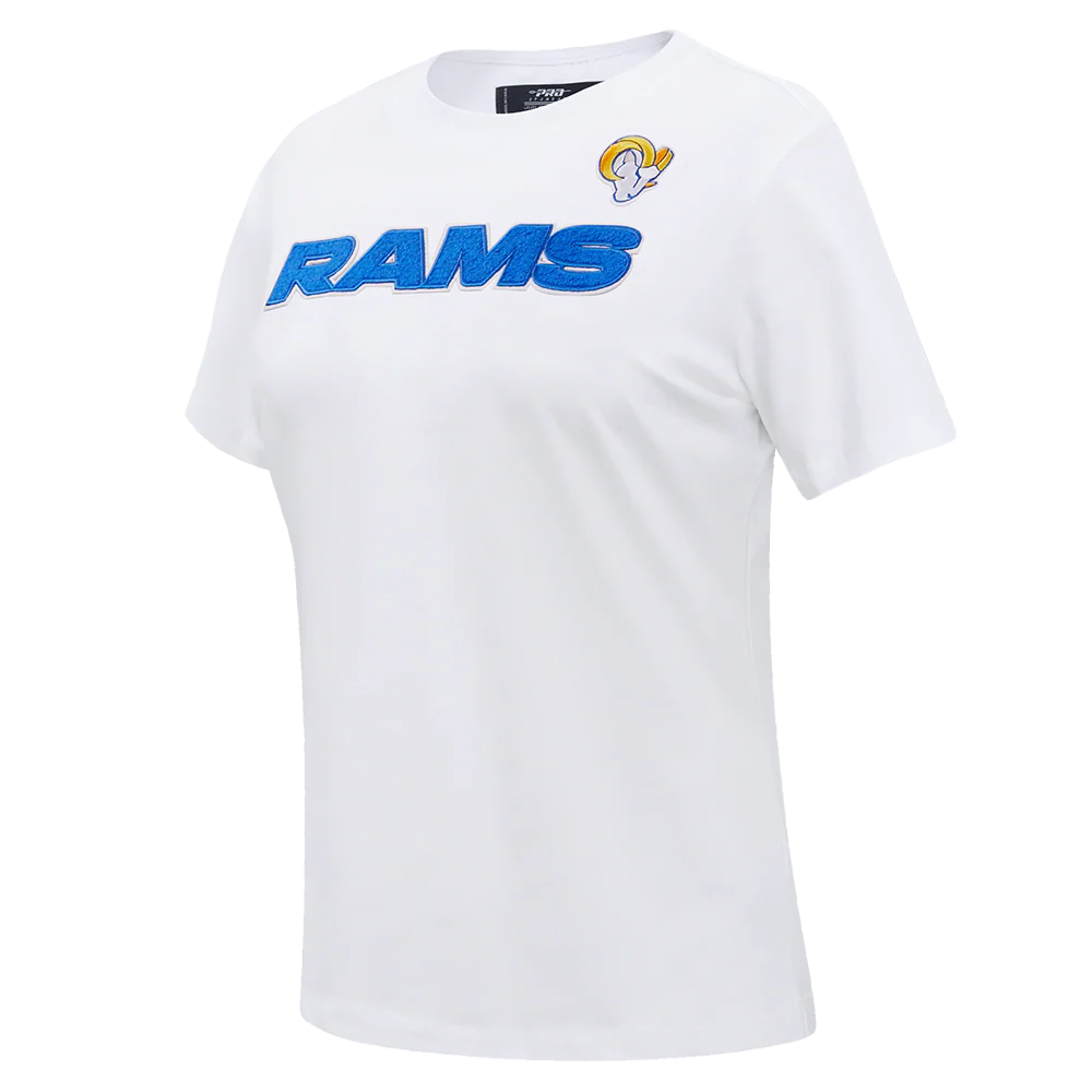 NFL LOS ANGELES RAMS CLASSIC SHORT SLEEVE WOMEN'S SLIM FIT TEE (WHITE) - Image 2