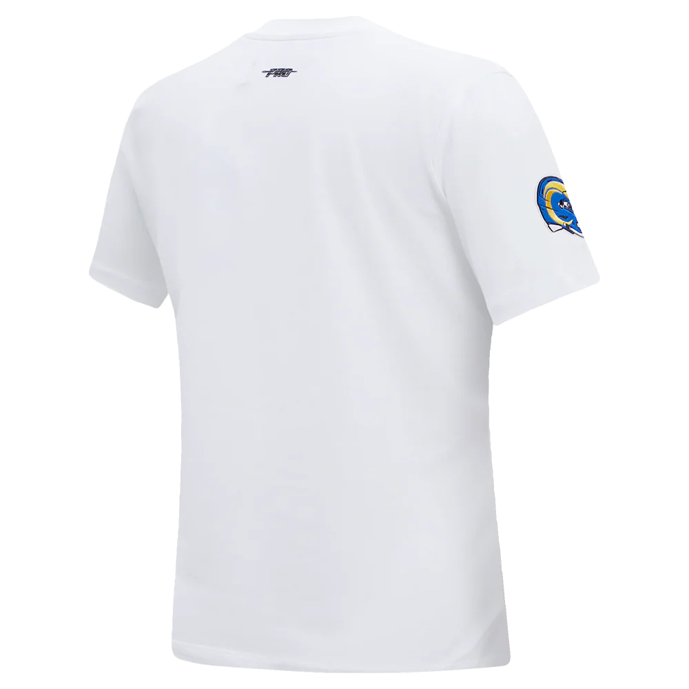 NFL LOS ANGELES RAMS CLASSIC SHORT SLEEVE WOMEN'S SLIM FIT TEE (WHITE) - Image 3