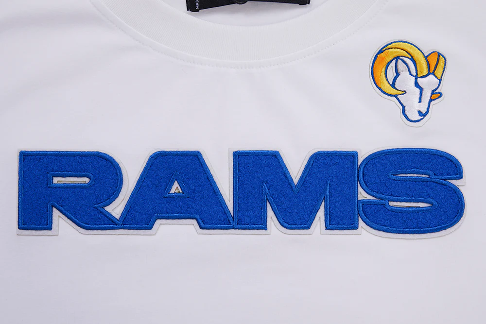 NFL LOS ANGELES RAMS CLASSIC SHORT SLEEVE WOMEN'S SLIM FIT TEE (WHITE) - Image 5