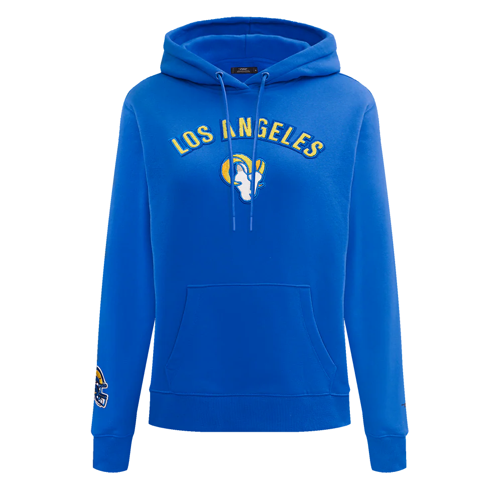 NFL LOS ANGELES RAMS CLASSIC WOMEN'S PULLOVER HOODIE (ROYAL BLUE)