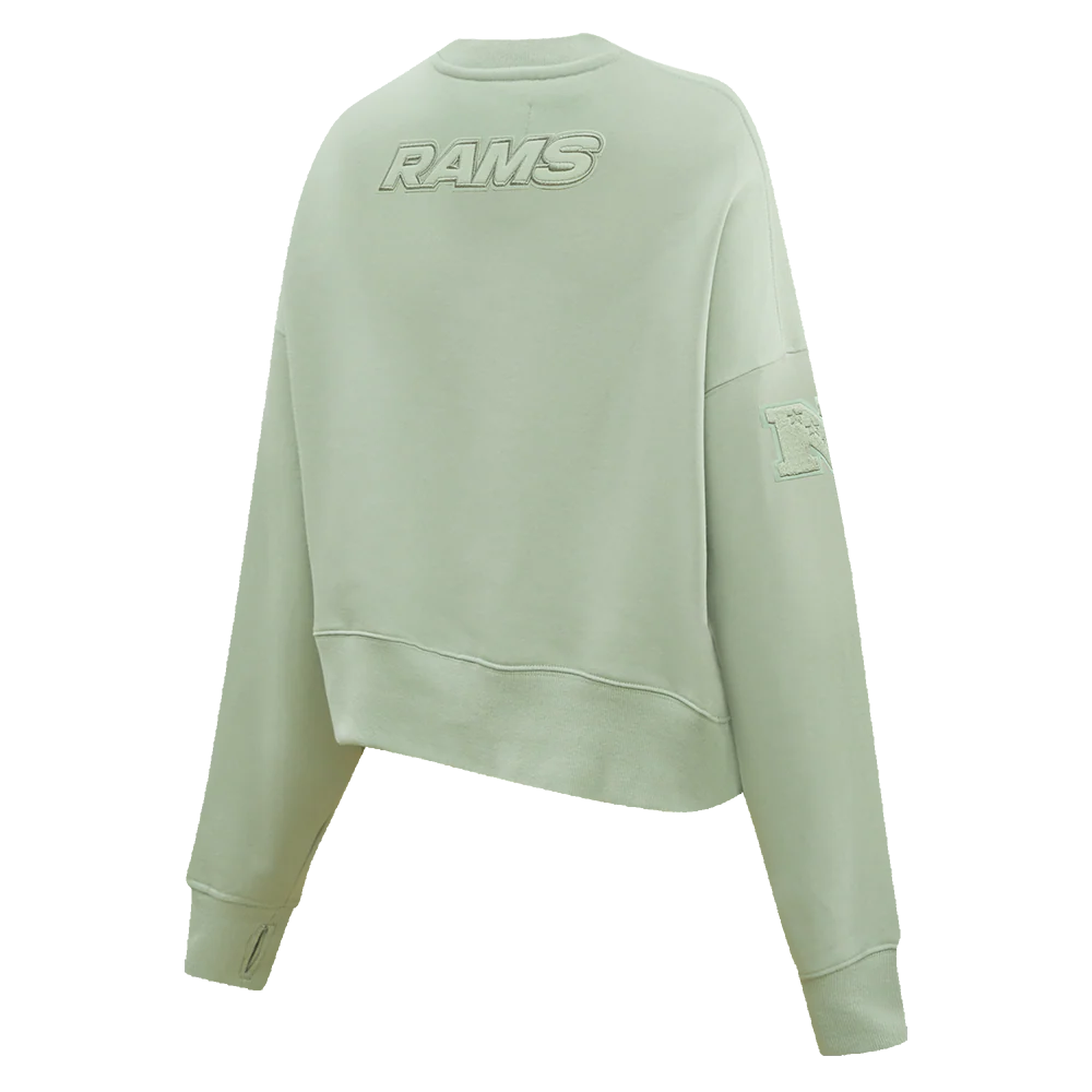 NFL LOS ANGELES RAMS NEUTRAL FLEECE CREWNECK (MOSS) - Image 3