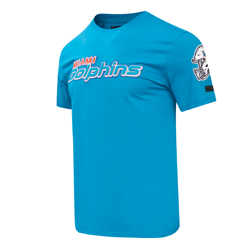 NFL MIAMI DOLPHINS CLASSIC CHENILLE MEN'S TEE (TEAL) - Image 2