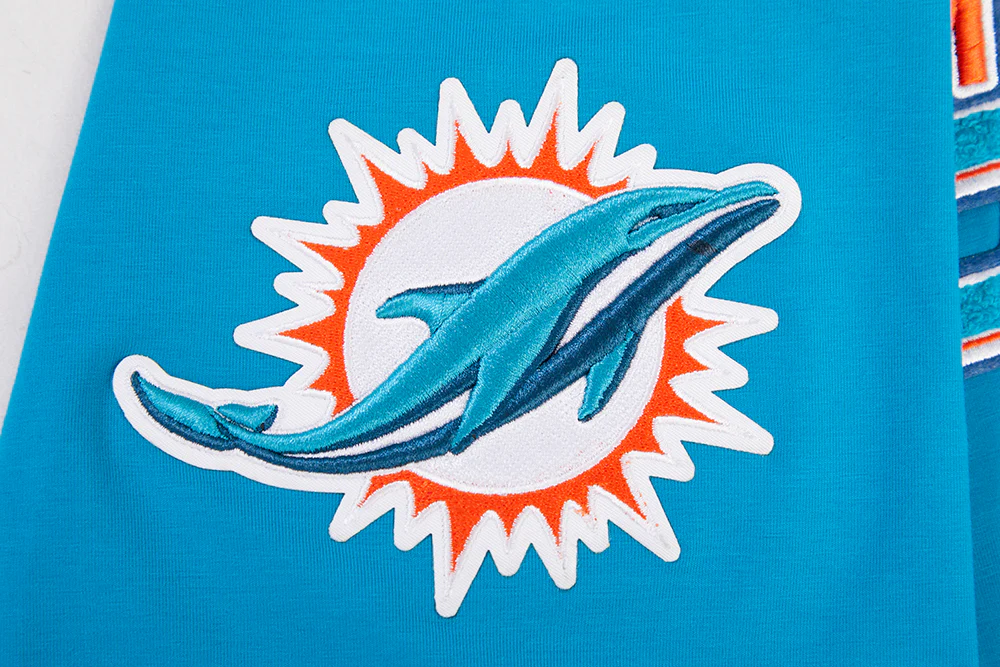NFL MIAMI DOLPHINS CLASSIC CHENILLE MEN'S TEE (TEAL) - Image 7