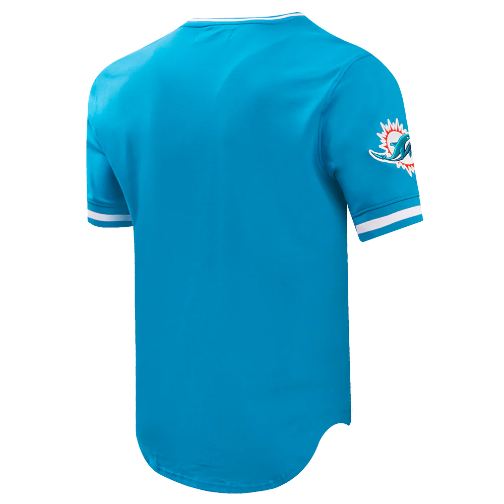 NFL MIAMI DOLPHINS CLASSIC CHENILLE MEN'S TEE (TEAL) - Image 3