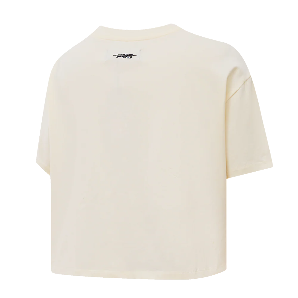 NFL MIAMI DOLPHINS RETRO CLASSIC WOMEN'S BOXY TEE (EGGSHELL) - Image 4