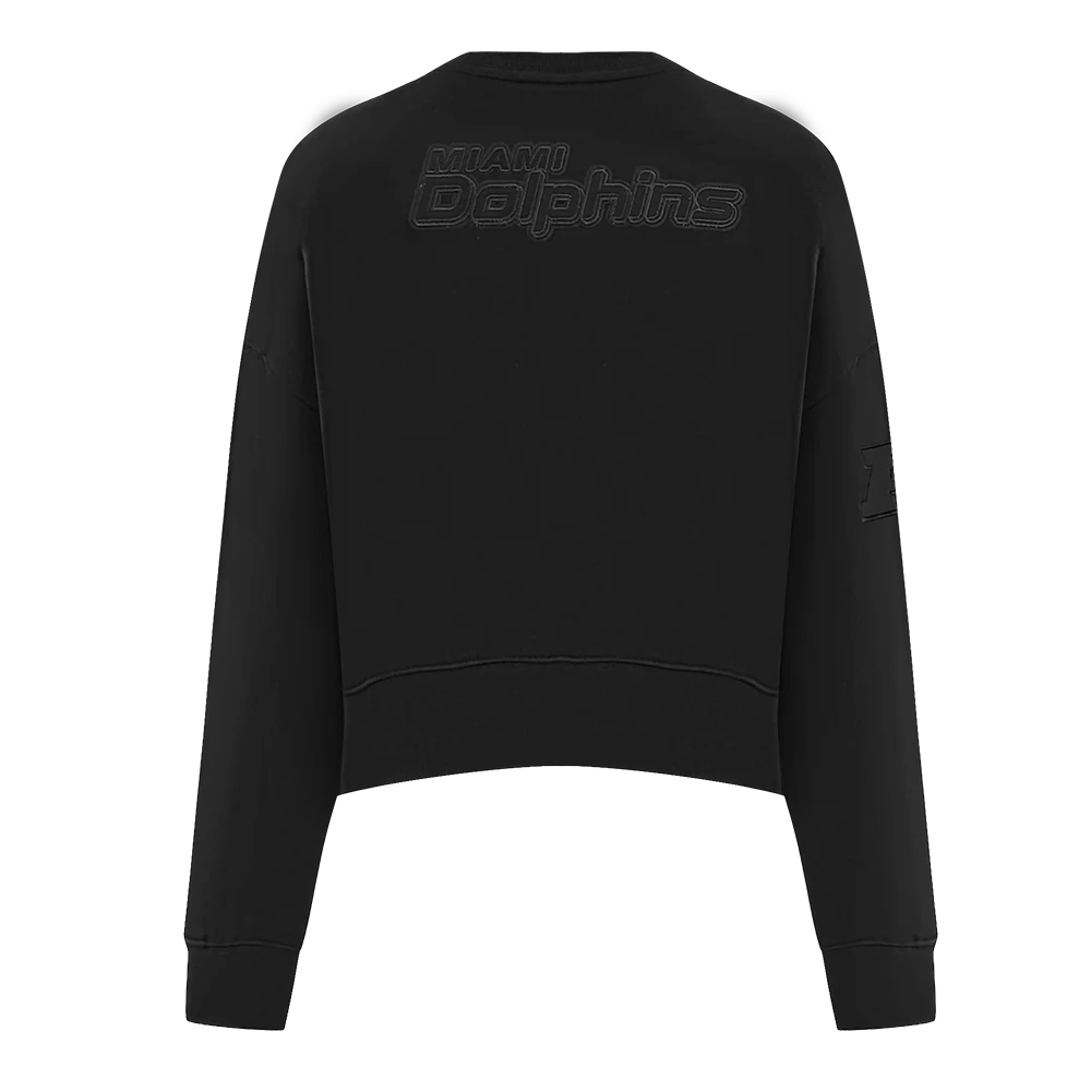 NFL MIAMI DOLPHINS NEUTRAL WOMEN'S CREWNECK (BLACK) - Image 3