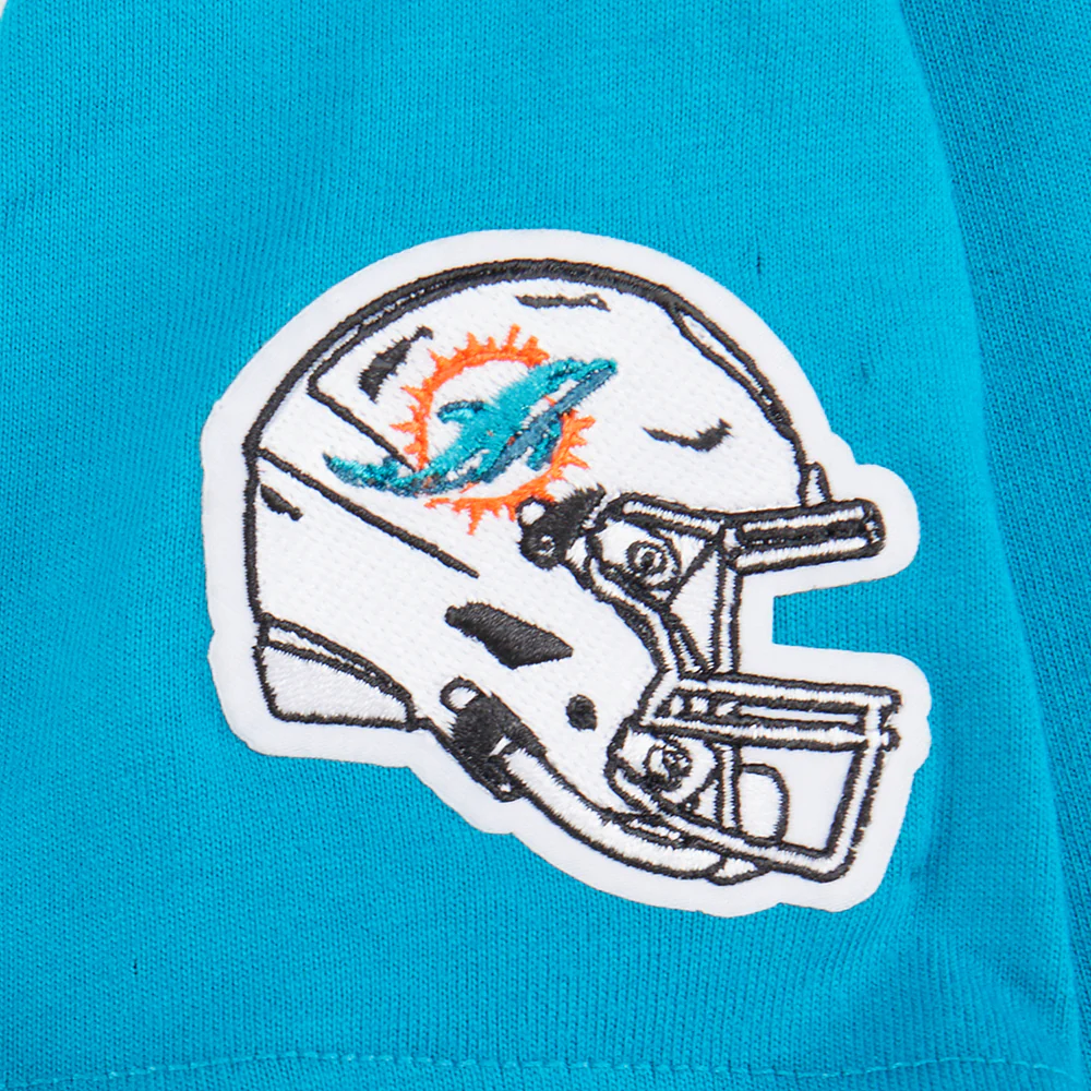 NFL MIAMI DOLPHINS CLASSIC LITTLE GIRL'S SS BOXY TEE (TEAL) - Image 5