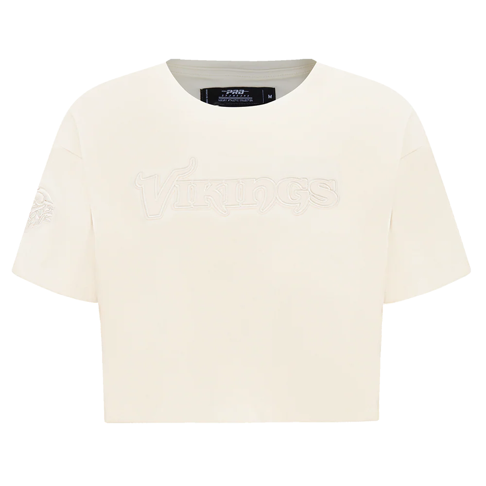 NFL MINNESOTA VIKINGS NEUTRAL WOMEN'S BOXY TEE (EGGSHELL)