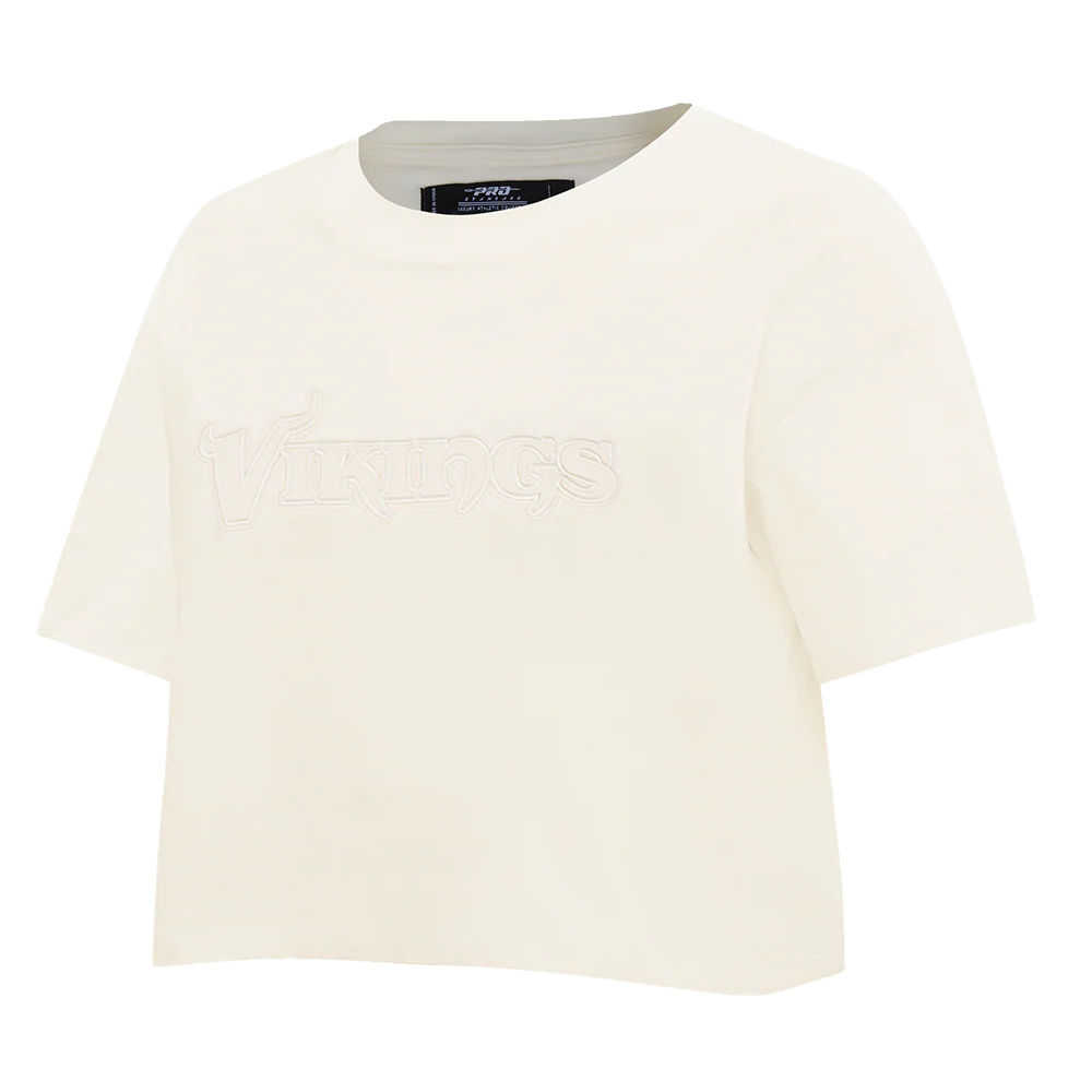 NFL MINNESOTA VIKINGS NEUTRAL WOMEN'S BOXY TEE (EGGSHELL) - Image 2