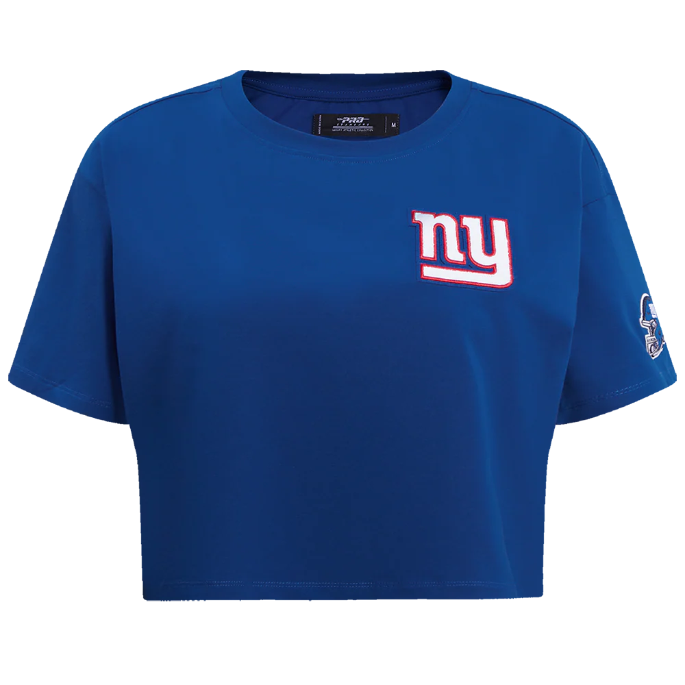 NFL NEW YORK GIANTS CLASSIC WOMEN'S SINGLE JERSEY BOXY TEE (DODGER BLUE)