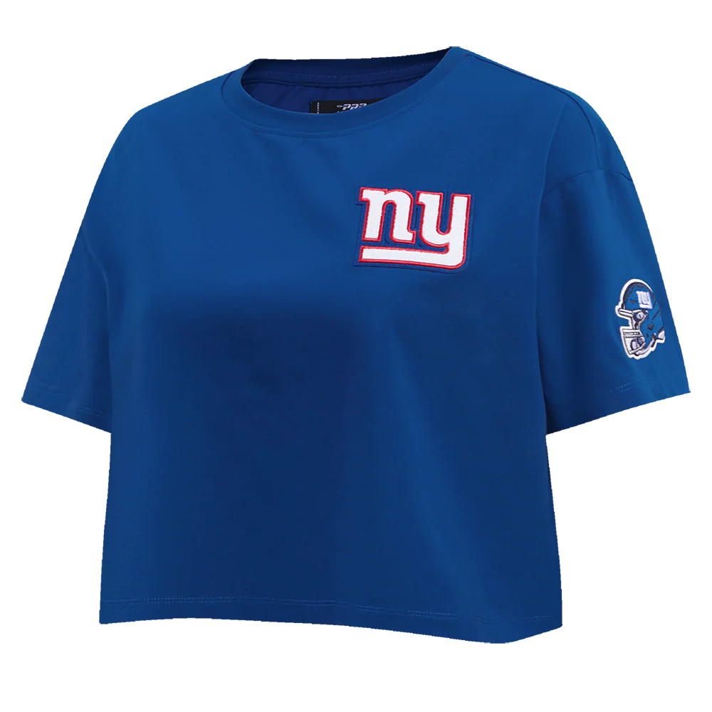 NFL NEW YORK GIANTS CLASSIC WOMEN'S SINGLE JERSEY BOXY TEE (DODGER BLUE) - Image 2